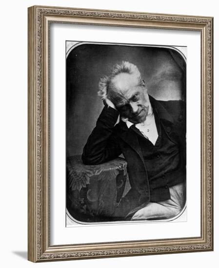 Portrait of Arthur Schopenhauer, German Philosopher-null-Framed Premium Photographic Print