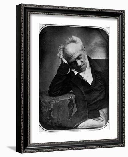 Portrait of Arthur Schopenhauer, German Philosopher-null-Framed Premium Photographic Print