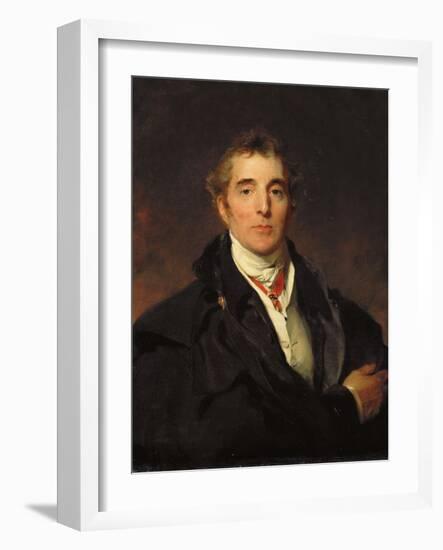 Portrait of Arthur Wellesley, 1st Duke of Wellington, C.1821-Thomas Lawrence-Framed Giclee Print