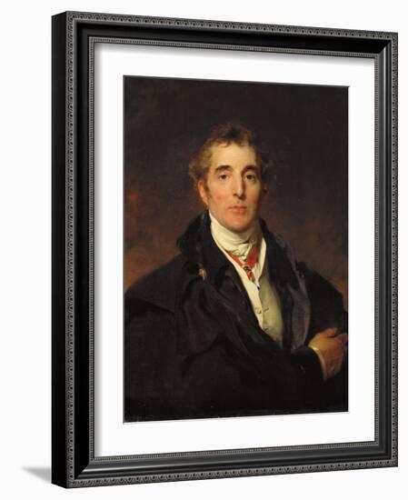 Portrait of Arthur Wellesley, 1st Duke of Wellington, C.1821-Thomas Lawrence-Framed Giclee Print