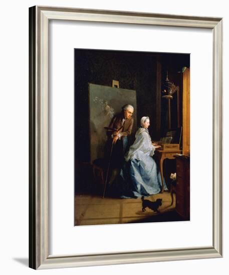 Portrait of Artist and His Wife at Spinet-Johann Heinrich Tischbein-Framed Giclee Print