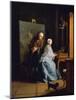 Portrait of Artist and His Wife at Spinet-Johann Heinrich Tischbein-Mounted Giclee Print