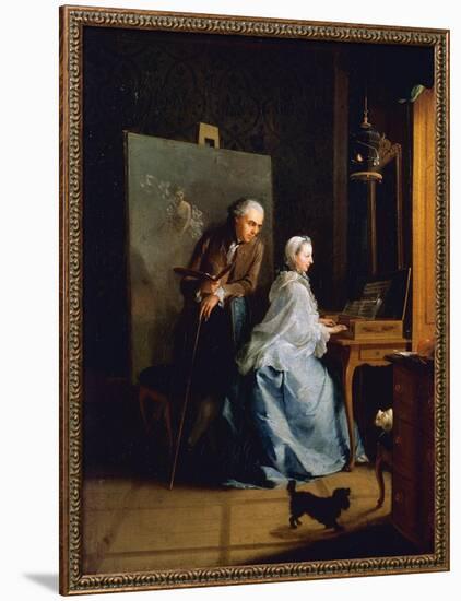 Portrait of Artist and His Wife at Spinet-Johann Heinrich Tischbein-Framed Giclee Print