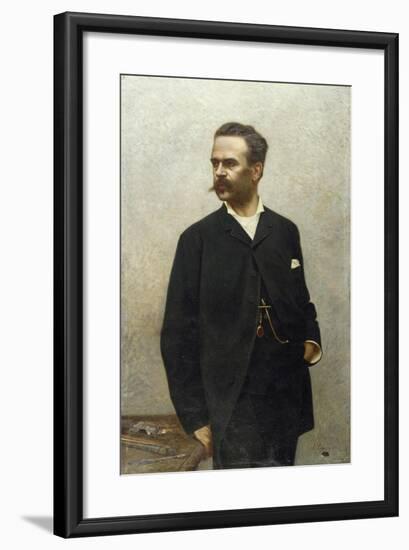 Portrait of Artist Niccolo Barabino-Alfredo Luxoro-Framed Giclee Print