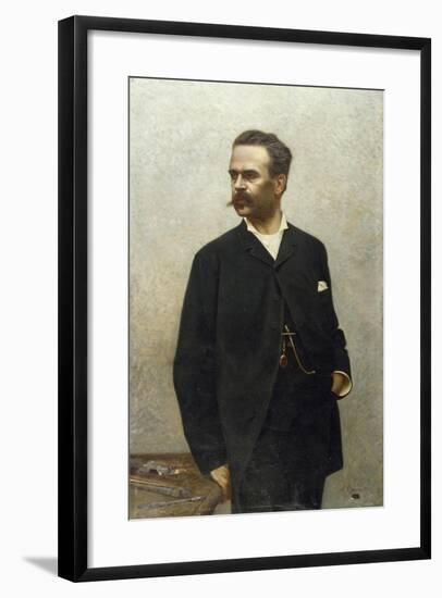 Portrait of Artist Niccolo Barabino-Alfredo Luxoro-Framed Giclee Print