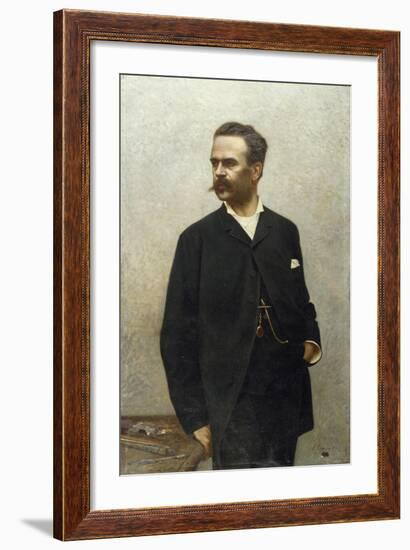 Portrait of Artist Niccolo Barabino-Alfredo Luxoro-Framed Giclee Print