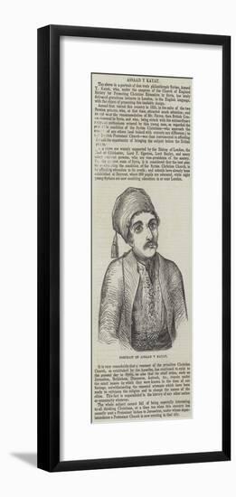 Portrait of Assaad Y Kayat-null-Framed Giclee Print