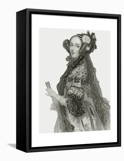 Portrait of Augusta Ada King-Alfred-edward Chalon-Framed Premier Image Canvas