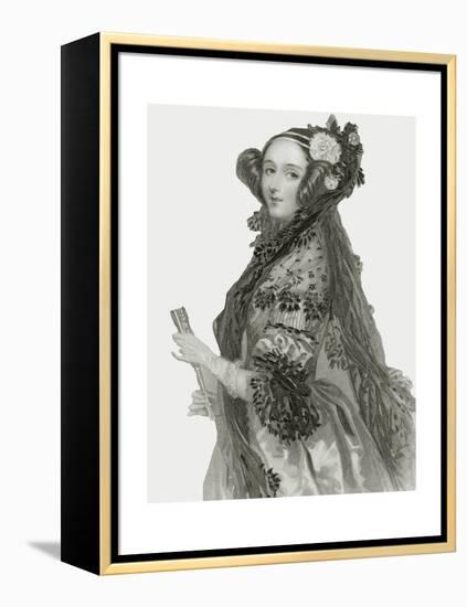 Portrait of Augusta Ada King-Alfred-edward Chalon-Framed Premier Image Canvas