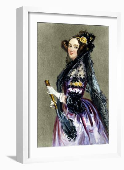 Portrait of Augusta Ada King-Alfred-edward Chalon-Framed Giclee Print