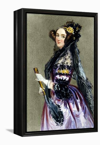 Portrait of Augusta Ada King-Alfred-edward Chalon-Framed Premier Image Canvas