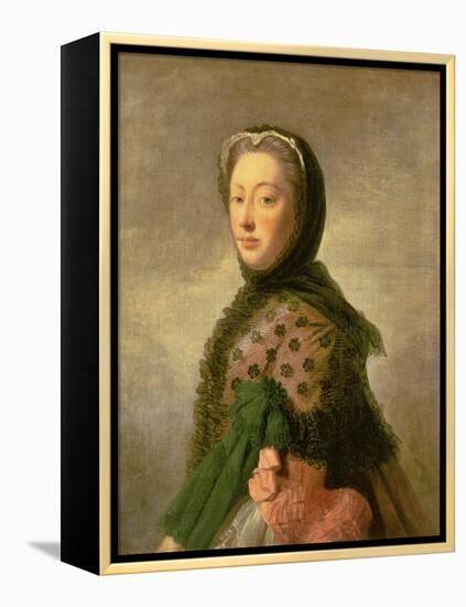 Portrait of Augusta of Saxe-Gotha, Princess of Wales (Oil on Canvas)-Allan Ramsay-Framed Premier Image Canvas