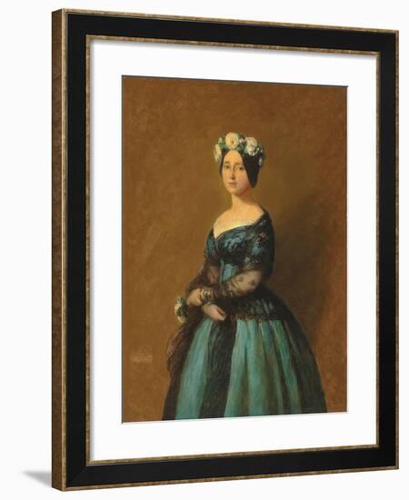 Portrait of Augusta, Princess of Prussia, 1846-Franz Xaver Winterhalter-Framed Giclee Print