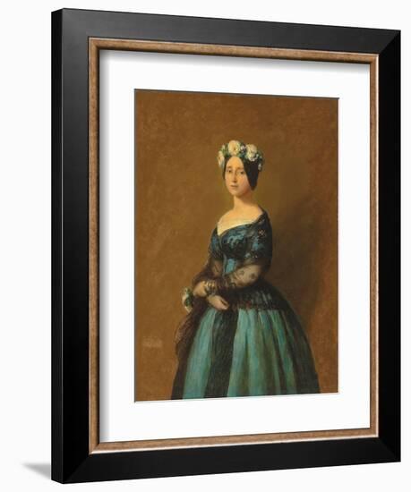 Portrait of Augusta, Princess of Prussia, 1846-Franz Xaver Winterhalter-Framed Giclee Print