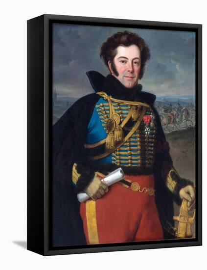 Portrait of Auguste-Frederic Bonamour, Marquis De Talhouet (1788-1842) (Talhouet-Bonamour)  Peintu-Horace Vernet-Framed Premier Image Canvas