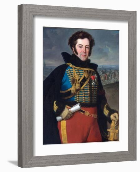 Portrait of Auguste-Frederic Bonamour, Marquis De Talhouet (1788-1842) (Talhouet-Bonamour)  Peintu-Horace Vernet-Framed Giclee Print