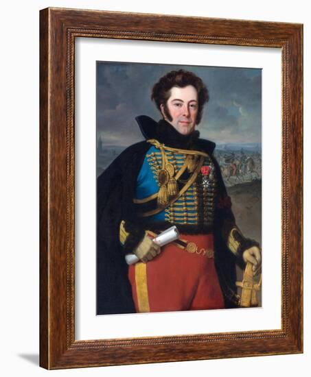 Portrait of Auguste-Frederic Bonamour, Marquis De Talhouet (1788-1842) (Talhouet-Bonamour)  Peintu-Horace Vernet-Framed Giclee Print