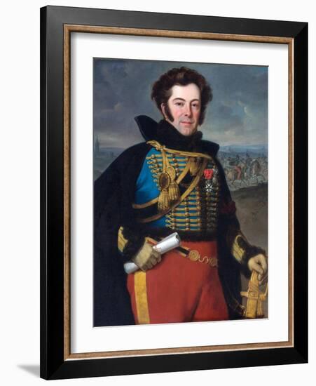 Portrait of Auguste-Frederic Bonamour, Marquis De Talhouet (1788-1842) (Talhouet-Bonamour)  Peintu-Horace Vernet-Framed Giclee Print