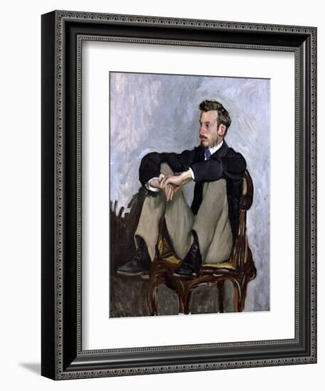 Portrait of Auguste Renoir (1841-1919), 1867-Frederic Bazille-Framed Giclee Print