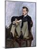 Portrait of Auguste Renoir (1841-1919), 1867-Frederic Bazille-Mounted Giclee Print