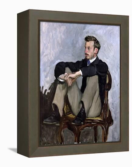 Portrait of Auguste Renoir (1841-1919), 1867-Frederic Bazille-Framed Premier Image Canvas