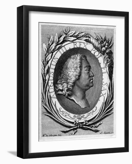 Portrait of Augustus III of Poland-Lorenzo Zucchi-Framed Giclee Print
