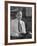 Portrait of Author Alberto Moravia-Alfred Eisenstaedt-Framed Photographic Print