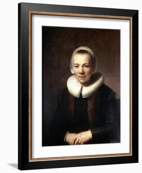 Portrait of Baartje Martens-Doomer, C1640-Rembrandt van Rijn-Framed Giclee Print