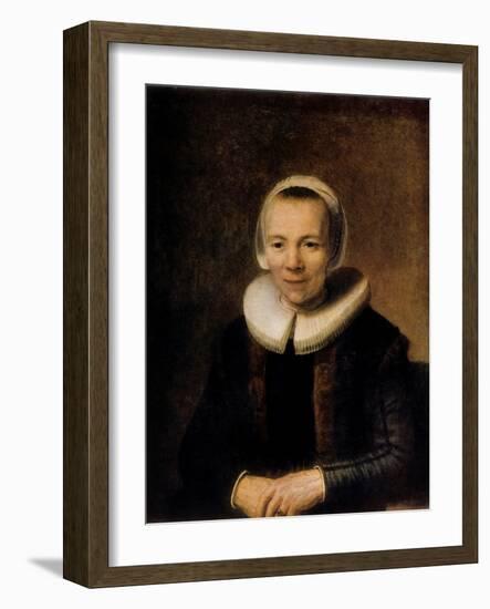 Portrait of Baertje Martens, 1649-Rembrandt van Rijn-Framed Giclee Print