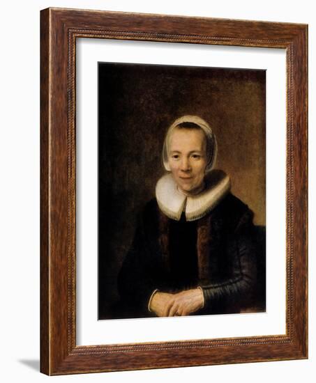 Portrait of Baertje Martens, 1649-Rembrandt van Rijn-Framed Giclee Print