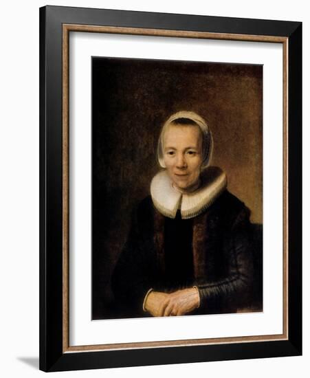 Portrait of Baertje Martens, 1649-Rembrandt van Rijn-Framed Giclee Print