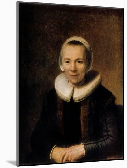 Portrait of Baertje Martens, 1649-Rembrandt van Rijn-Mounted Giclee Print