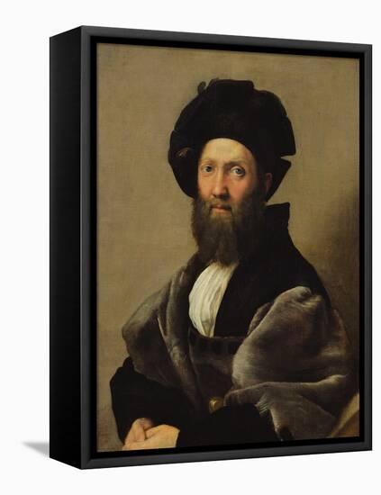 Portrait of Baldassare Castiglione (1478-1529) before 1516 (Oil on Canvas)-Raphael (1483-1520)-Framed Premier Image Canvas