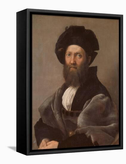 Portrait of Baldassare Castiglione, about 1514/15-Raphael-Framed Premier Image Canvas