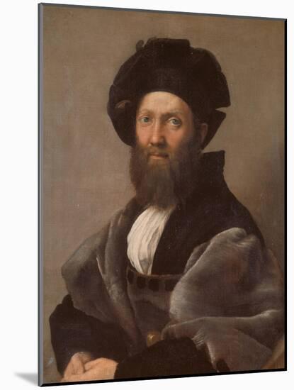 Portrait of Baldassare Castiglione, about 1514/15-Raphael-Mounted Giclee Print