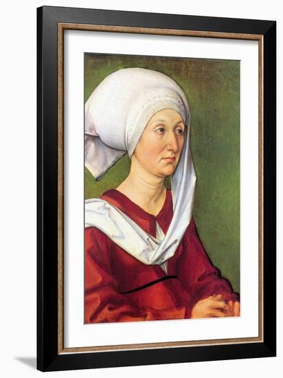 Portrait of Barbara Durer, Born Holper-Albrecht Dürer-Framed Art Print