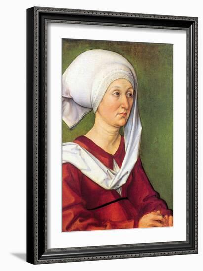 Portrait of Barbara Durer, Born Holper-Albrecht Dürer-Framed Art Print