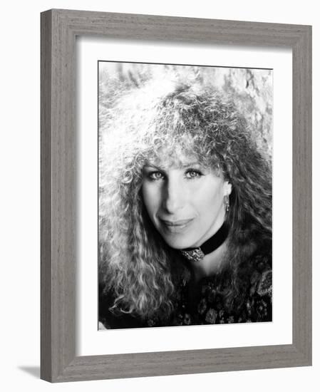 Portrait of Barbra Streisand, 1983-null-Framed Photo