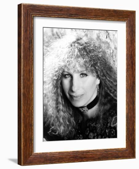 Portrait of Barbra Streisand, 1983-null-Framed Photo