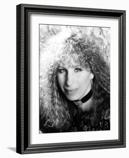 Portrait of Barbra Streisand, 1983-null-Framed Photo