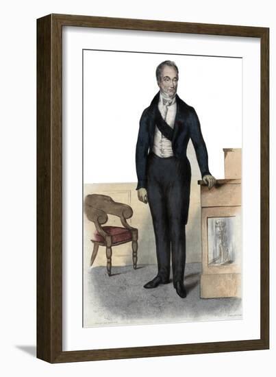 Portrait of Baron Guillaume Dupuytren (1777-1835), French anatomist and military surgeon-French School-Framed Giclee Print