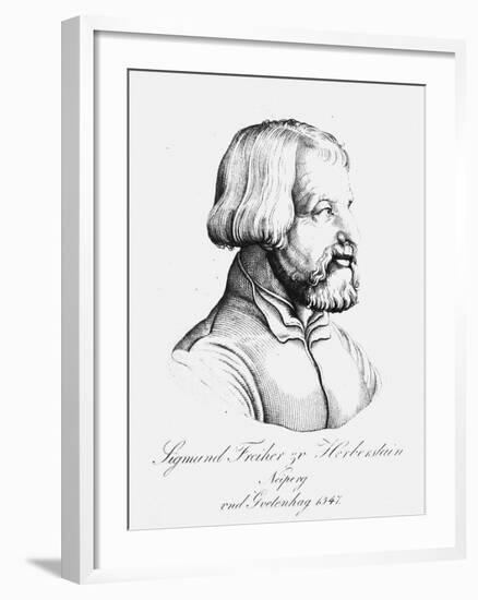 Portrait of Baron Sigmund Von Herberstein, Ambassador in Poland and Russia, 1547-null-Framed Giclee Print