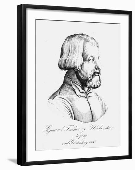 Portrait of Baron Sigmund Von Herberstein, Ambassador in Poland and Russia, 1547-null-Framed Giclee Print