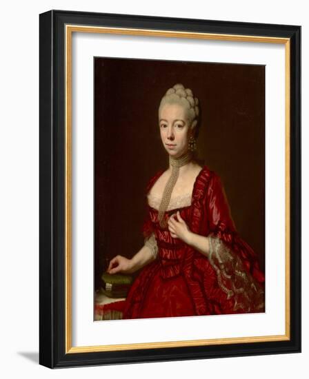 Portrait of Baroness Sophia Katharina Von Brukenthal, Nee Von Klockner (1725-1782), by Della Croce,-Johann Nepomuk della Croce-Framed Giclee Print