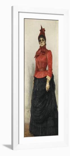 Portrait of Baroness Varvara Ikskul Von Hildenbandt (1850-192), 1889-Ilya Yefimovich Repin-Framed Giclee Print