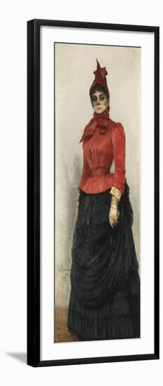 Portrait of Baroness Varvara Ikskul Von Hildenbandt (1850-192), 1889-Ilya Yefimovich Repin-Framed Giclee Print