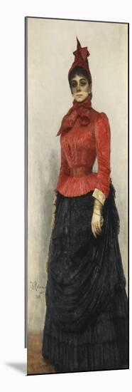 Portrait of Baroness Varvara Ikskul Von Hildenbandt (1850-192), 1889-Ilya Yefimovich Repin-Mounted Giclee Print