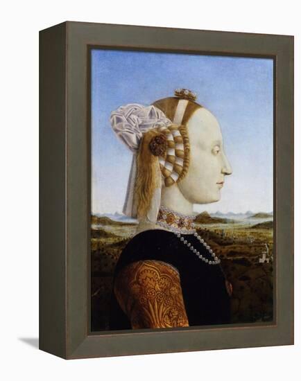 Portrait of Battista Sforza, 1472-Piero della Francesca-Framed Premier Image Canvas