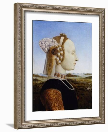 Portrait of Battista Sforza, 1472-Piero della Francesca-Framed Giclee Print