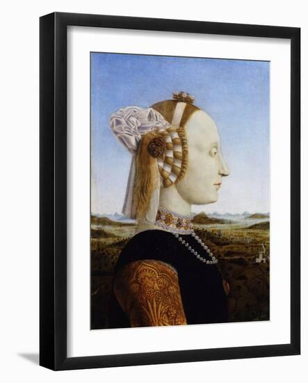 Portrait of Battista Sforza, 1472-Piero della Francesca-Framed Giclee Print